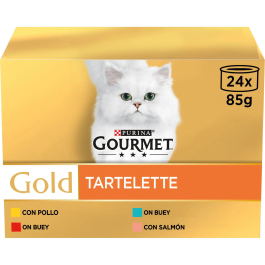 Purina Gourmet Gold Multi Tartalette 24x85 gr Alimento Húmedo para Gatos con Ingredientes de Campo Precio: 19.9500004. SKU: B1G3QRCQRF