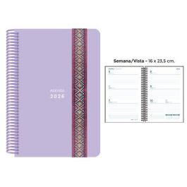 Agenda Anual (2026) Senfort Pastel Espiral Tapa Pp Con Goma Decorada 160X235 S/V Lila Precio: 12.50000059. SKU: B183NJDXJ6