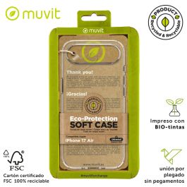muvit for change funda compatible con Apple iPhone Air transparente