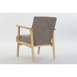 Sillon Sixties DKD Home Decor Beige Natural 68 x 81 x 63 cm Sillon Sixties DKD Home Decor Beige Natural 68 x 81 x 63 cm