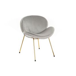 DKD Home Decor Silla Jiete polyester Gris Claro Dorado 62 x 58 x 73 cm Estilo Chic Precio: 90.49999948. SKU: B1FZ6X9P6E