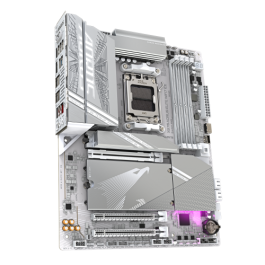 GIGABYTE Placa base X870 A ELITE WF7 ICE - Compatible con CPUs AMD Ryzen 9000, VRM digital de 16+2+2 fases, hasta 8000MHz DDR5 (OC), 4xPCIe 5.0 + 4xM.2, Wi-Fi 7, LAN 2.5GbE, USB 3.2 Gen 2x2 GIGABYTE Placa base X870 A ELITE WF7 ICE - Compatible con CPUs AMD Ryzen 9000, VRM digital de 16+2+2 fases, hasta 8000MHz DDR5 (OC), 4xPCIe 5.0 + 4xM.2, Wi-Fi 7, LAN 2.5GbE, USB 3.2 Gen 2x2
