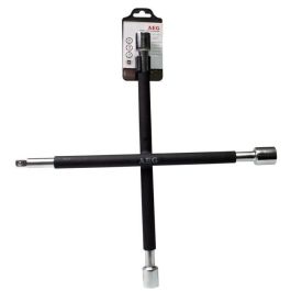 Extractor Llave Cruzada Reforzada para Ruedas con 3 Enchufes 17/19/21 mm y 1/2 Pulgada Cuadrado Acero Inoxidable Antideslizante Extractor Llave Cruzada Reforzada para Ruedas con 3 Enchufes 17/19/21 mm y 1/2 Pulgada Cuadrado Acero Inoxidable Antideslizante