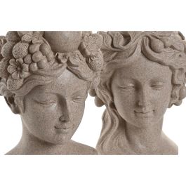 DKD Home Decor Macetero Romantico Beige Resina 20 x 29 x 18 cm (2 Unidades)