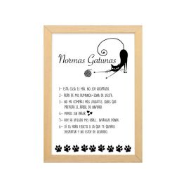 Cartel Decoración Normas Gatunas 35*25 cm Precio: 5.4449996128. SKU: S1120573