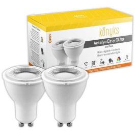 2 bombillas LED - KONYKS - Antalya GU10 Dual Pack - Wifi + Bt - GU10 - 350 Lúmenes - RGB + Blanco - Compatible con Alexa / Google Home Precio: 34.50000037. SKU: B133XDKC9N