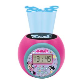 LEXIBOOK Reloj Despertador Proyector Minnie Disney con Luz Nocturna y Pantalla LCD, Función Alarma y Repetición