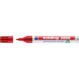 Marcador Permanente Edding 3000 Conico  Rojo (Set de 10) Precio: 27.0435. SKU: B12CE2YCF9