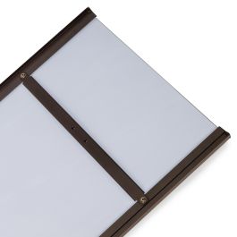 Emuca Espejo extraíble para interior de armario, Acero y Plástico y Cristal, Pintado moka