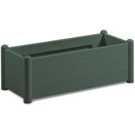 STEFANPLAST Caja de flores rectangular - Acabado de madera - 100x43xH35cm - 80L - Verde oscuro Precio: 74.95000029. SKU: B1CCKYK9J8