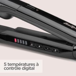 Plancha para el pelo recta a vapor BABYLISS ST492E - Placas de cerámica de 39 mm de ancho - 5 temperaturas 150 ° C-230 ° C-Calentador de cerámica avanzada