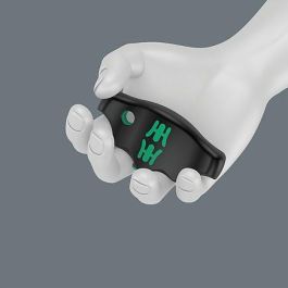 Wera 05023461001 Quergriff Rapidaptor Schnellwechselfutter, Acero, Negro/Verde, 1/4"