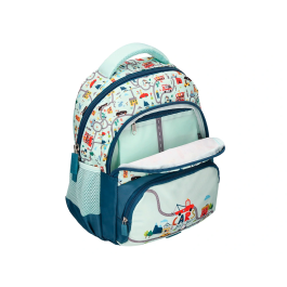 Liderpapel Mochila Multibolsillo Infantil Azul Cars 350x110x270 mm