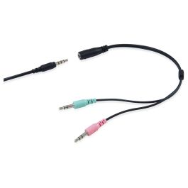 Equip Auriculares Estéreo Jack 3.5 mm Ultraligeros Con Micrófono Flexible Ajustable Negro
