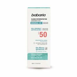 Babaria Protector Solar Facial Fluido Mineral SPF 50 Amplio Espectro UVA UVB IR HEV Anti-polución Piel Sensible y Resistente al Agua 50 ml Precio: 7.49999987. SKU: S0597470