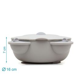 KioKids Recipiente Térmico para Alimentos Bebé Acero Inoxidable Forma Oso 450ml con Ventosa Antivuelcos Gris +4 meses KioKids Recipiente Térmico para Alimentos Bebé Acero Inoxidable Forma Oso 450ml con Ventosa Antivuelcos Gris +4 meses