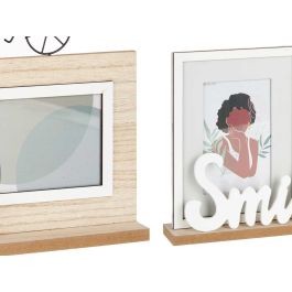 Portafotos Doble Smile Giftdecor 40x27x6 cm, Madera MDF, Marrón/Negro (6 Unidades) Portafotos Doble Smile Giftdecor 40x27x6 cm, Madera MDF, Marrón/Negro (6 Unidades)