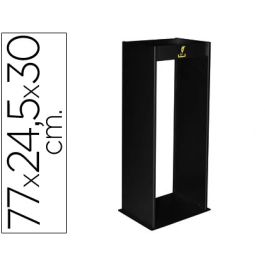 Sie Cenicero Exterior Metálico Negro con Rejilla para Arena 77x24.5x30 cm