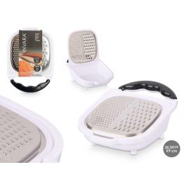 Kinvara Rallador con Asa y Depósito, 19x9x26.5 cm, Acero Inoxidable y PP, Blanco/Negro (Set de 12) Precio: 26.49999946. SKU: B1E3W5KHAC