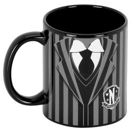 Wednesday Miércoles Taza Uniform Negro - Cerámica para bebidas calientes con caja regalo