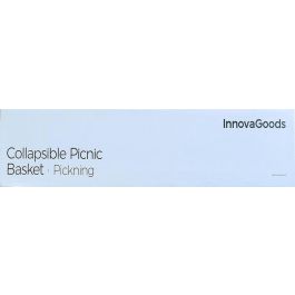Cesta de Picnic Plegable con Tapa-Mesa Pickning InnovaGoods Cesta de Picnic Plegable con Tapa-Mesa Pickning InnovaGoods