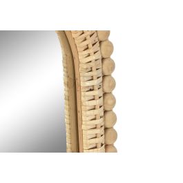 DKD Home Decor Espejo Scandi de Ratán y Cristal Natural 45.5 x 30 cm (2 Unidades)