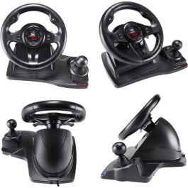 Subsonic Volante de Carreras GS550 con Pedales, Palanca de Cambios y Vibraciones - Multiplataforma