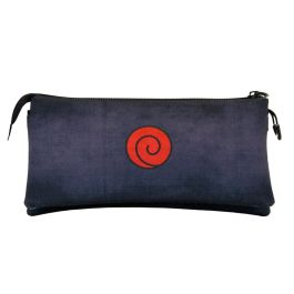 KARACTERMANIA Portatodo triple Naruto Shippuden, estuche 3 compartimentos repelente a líquidos de material reciclado