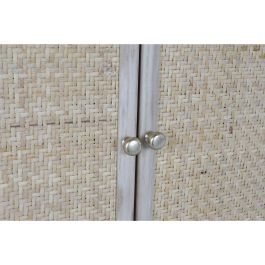 Perchero con espejo Home ESPRIT Natural Ratán Madera de Paulonia Espejo 92 x 40 x 181 cm