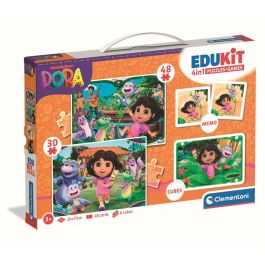 Clementoni CLE8005125182091 Edukit 4 en 1 - Dora la Exploradora