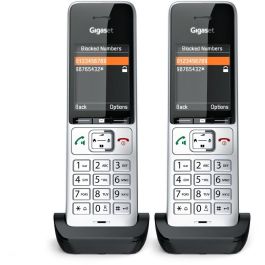 Gigaset COMFORT 500HX duo Teléfono DECT/analógico Inalámbrico Conexión por Cable Altavoz Negro Plata 2 Terminales
