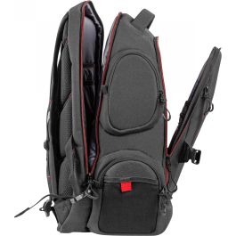 GENESIS Pallad 550 Mochila Gaming para Portátiles 17.3 pulgadas, Negro Rojo, Resistente al Agua y Golpes, con Múltiples Compartimentos