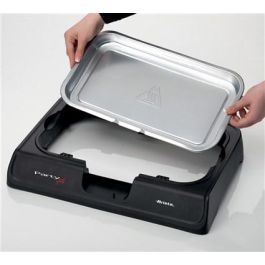 Ariete Barbacoa Eléctrica Portátil 723 con Parrilla para Carne y Verduras, Ajuste de Cocción