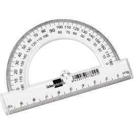 Liderpapel Semicirculo Transportador de Angulos 10 cm Plastico Transparente