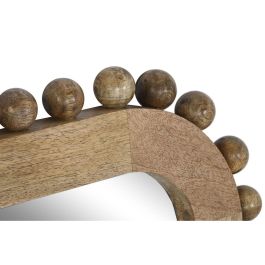 DKD Home Decor Espejo Indio de Mango Natural con Bolas 90 x 60 x 3,5 cm