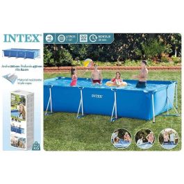 Piscina rectangular desmontable metal frame (capacidad 7.127 litros) 450x220x84cm Piscina rectangular desmontable metal frame (capacidad 7.127 litros) 450x220x84cm