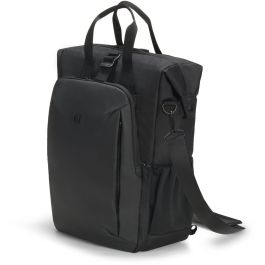 DICOTA Eco Backpack Dual GO Mochila para Portátil 13-15.6" Negro de PET Reciclado con Compartimento para Tablet y Bolsillo Frontal