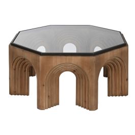 Mesa Centro Moderno DKD Home Decor Marron Negro 99 x 46 x 99 cm