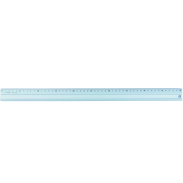 Q-connect Regla Metálica de Aluminio Milimetrada y Biselada, 50 cm