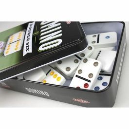 Tactic Dominó Doble 6 Juego de Mesa en Caja de Metal para Niños y Niñas a partir de 5 años