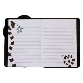 Loungefly Cuaderno Beetlejuice Lydia Deetz de Piel Vegana, 150 Hojas Rayadas, con Cremallera