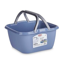 Stefanplast Cesta de Plástico Cuadrada 13L con Asas, 36x18x36 cm - Azul, Blanco, Marrón (48 Unidades) Stefanplast Cesta de Plástico Cuadrada 13L con Asas, 36x18x36 cm - Azul, Blanco, Marrón (48 Unidades)