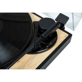 Plato giratorio negro y de estilo de madera Plato giratorio negro y de estilo de madera