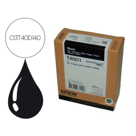 EPSON UltraChrome XD2 Black T40D140 (80ml) SC-T3100 / SC-T5100 Precio: 79.98999998. SKU: S8405495