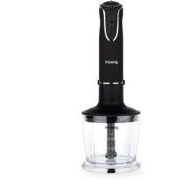 H.Koenig MIX75 Batidora de mano 3 en 1: 850 W, 5 velocidades + Turbo, cuchillas de acero inoxidable, vaso medidor, picadora y varillas.