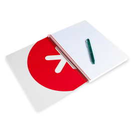 Antartik Cuaderno Espiral A4 Tapa Dura 80 Hojas 90gr Cuadro 4mm Con Margen Negro