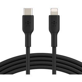 Belkin CAA003BT1MBK Cable USB-C a Lightning Boost Charge MFi para iPhone/iPad, Carga Rápida, 1m, Negro