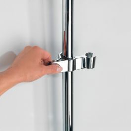 Wenko Soporte Ajustable para Cabezal de Ducha Metal para Barras de 19-25 mm de Diámetro