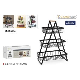Confortime Cesta de Ordenación de Metal de 3 Niveles 44.5 x 33.5 x 18 cm (6 Unidades) Precio: 58.49999947. SKU: B1EZ7LJT37
