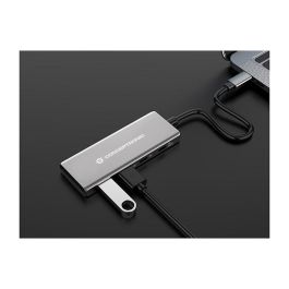 Conceptronic HUBBIES15G 4-Port USB 3.2 Gen 2 Hub, 10Gbps, USB-C x 2, USB-C a W Usb PD/Aluminum